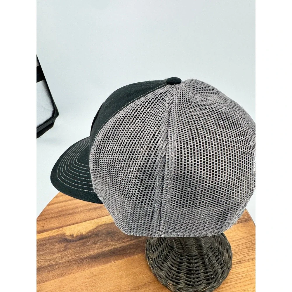BARNES Trucker‎ Hat Mens Black Mesh Trucker Cap Mountain Graphic Outdoor